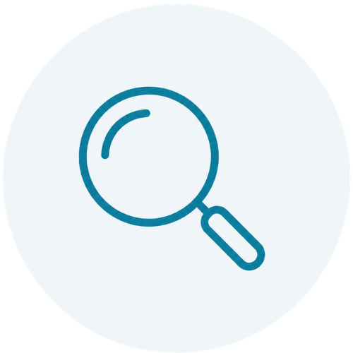 Icono de la fase de análisis y factibilidad del proyecto